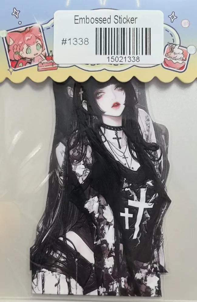 1338-Embossed Sticker