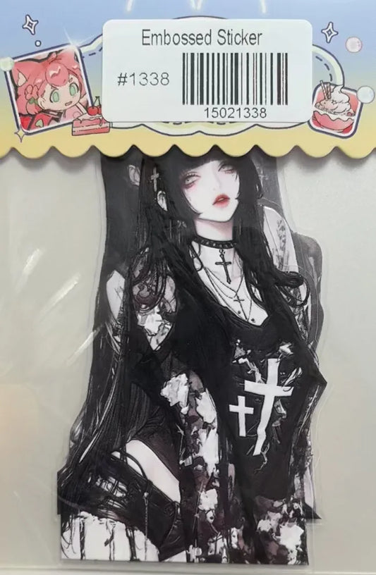 1338-Embossed Sticker