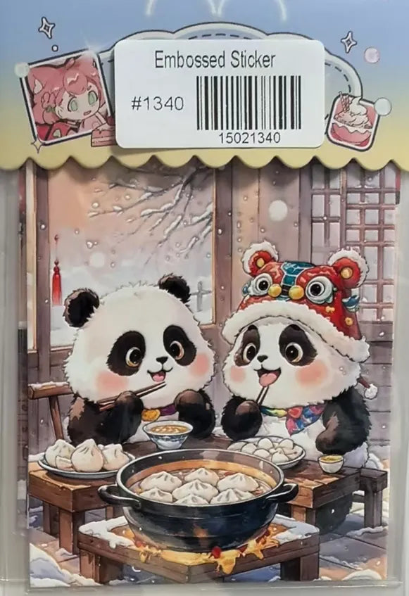 1340-Embossed Sticker