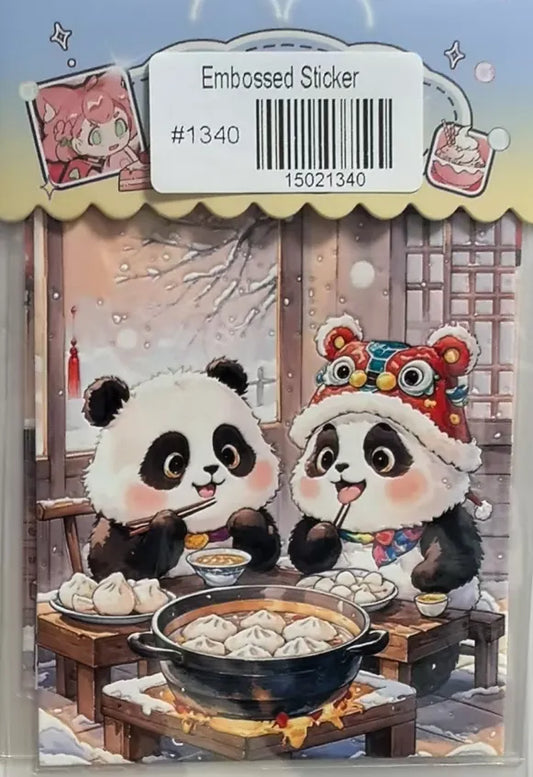 1340-Embossed Sticker