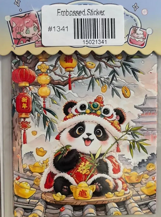 1341-Embossed Sticker