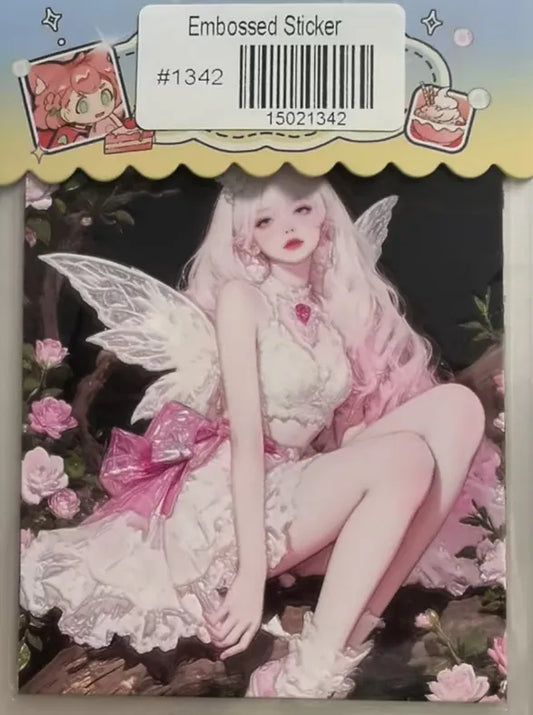 1342-Embossed Sticker