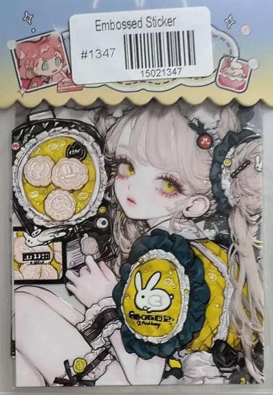 1347-Embossed Sticker