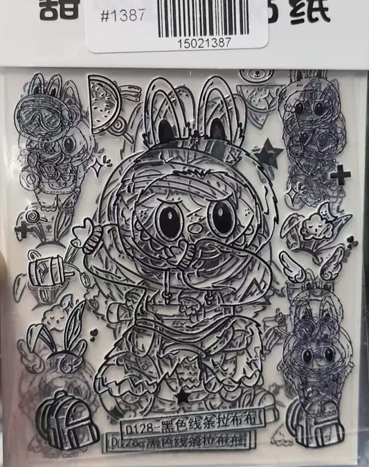 1387-Embossed Sticker