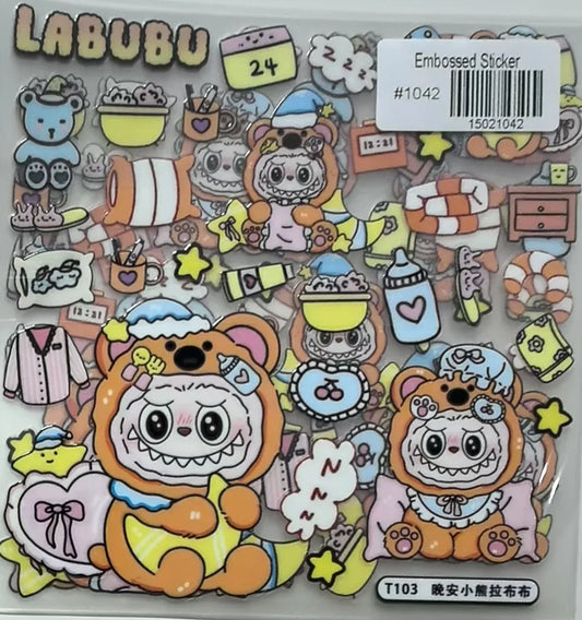 1402-Embossed Sticker