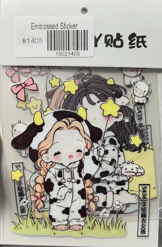 1405-Embossed Sticker