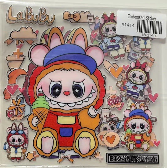 1414-Embossed Sticker