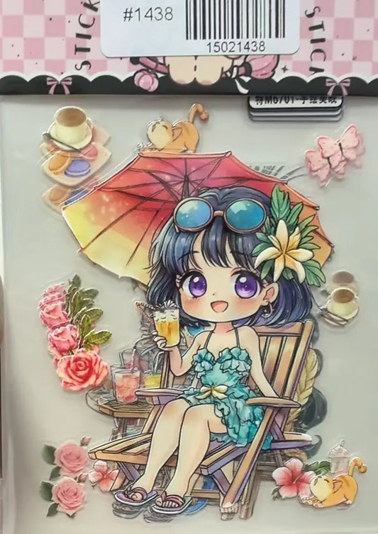 1438-Embossed Sticker