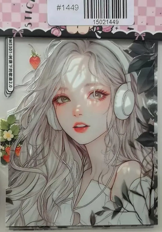 1449-Embossed Sticker