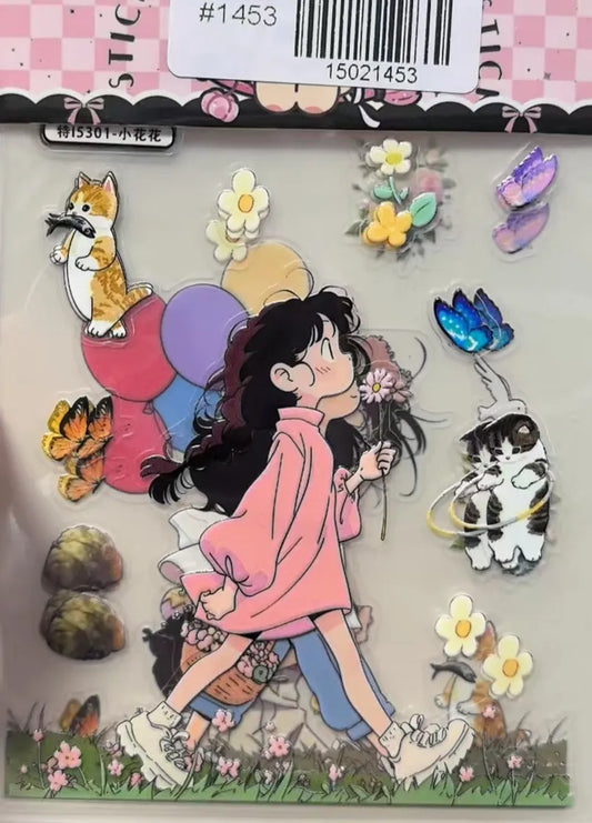 1453-Embossed Sticker