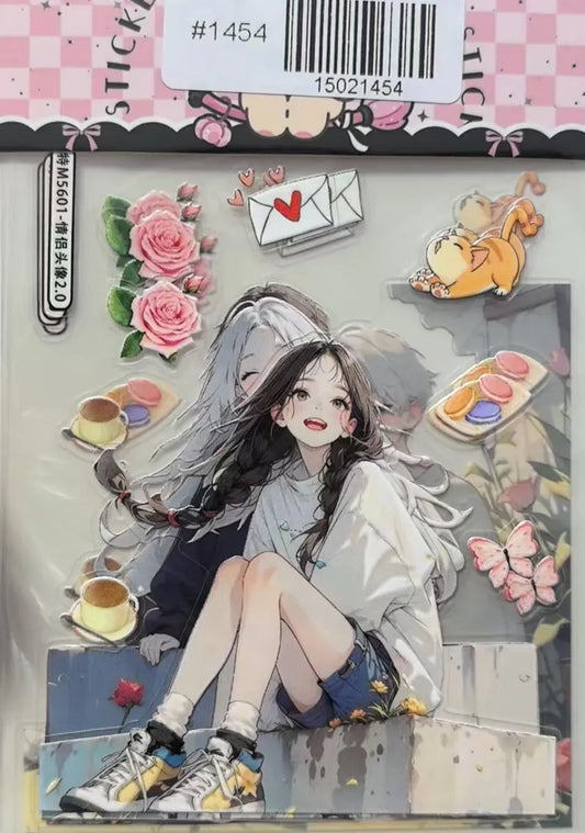 1454-Embossed Sticker