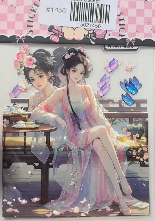 1456-Embossed Sticker