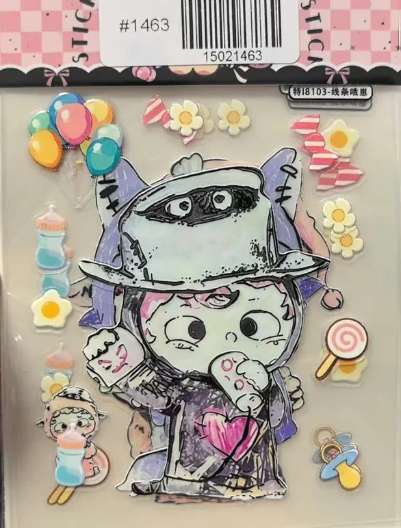 1463-Embossed Sticker