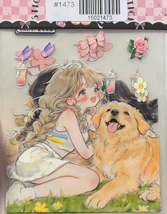 1473-Embossed Sticker