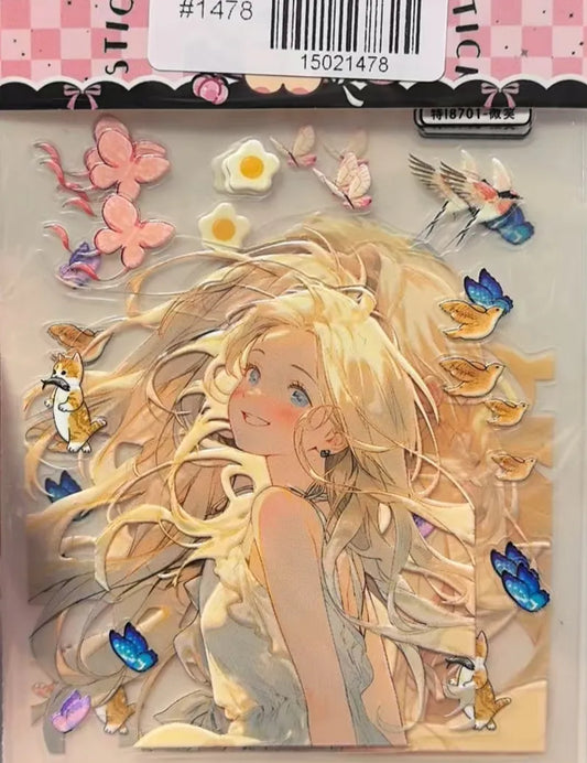 1478-Embossed Sticker