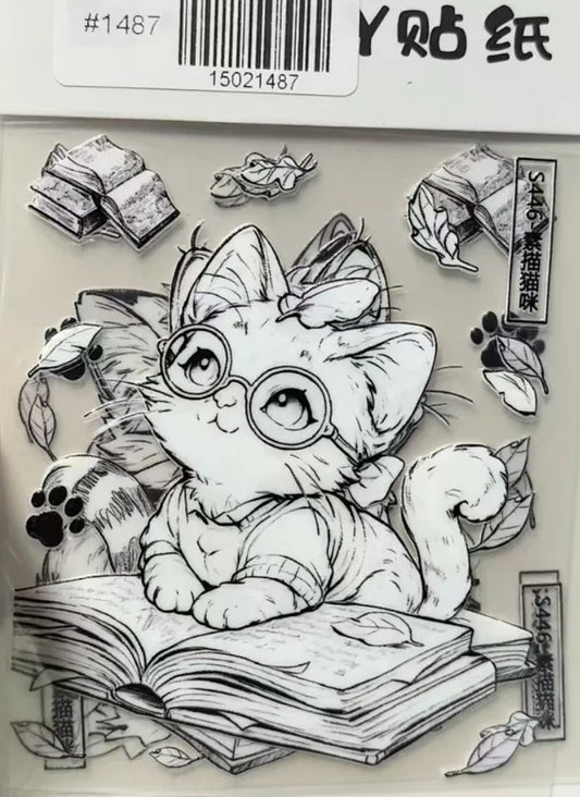 1487-Embossed Sticker