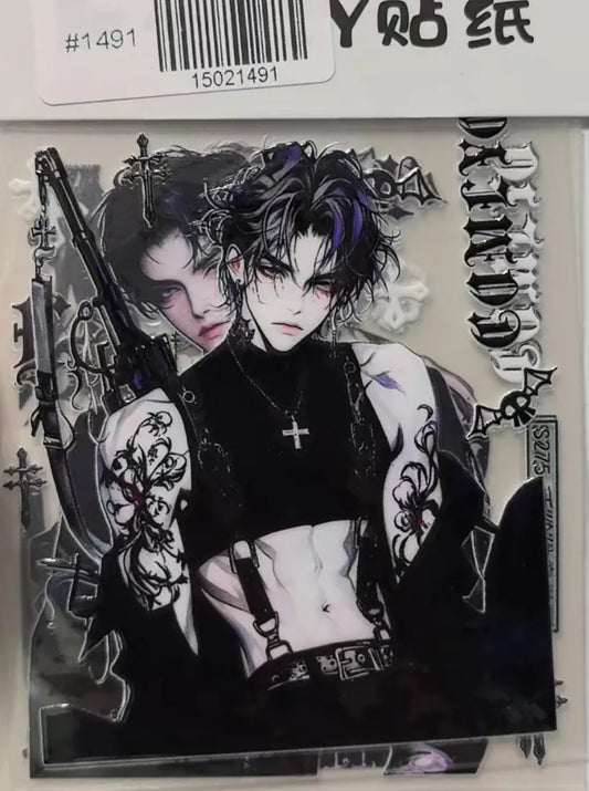 1491-Embossed Sticker