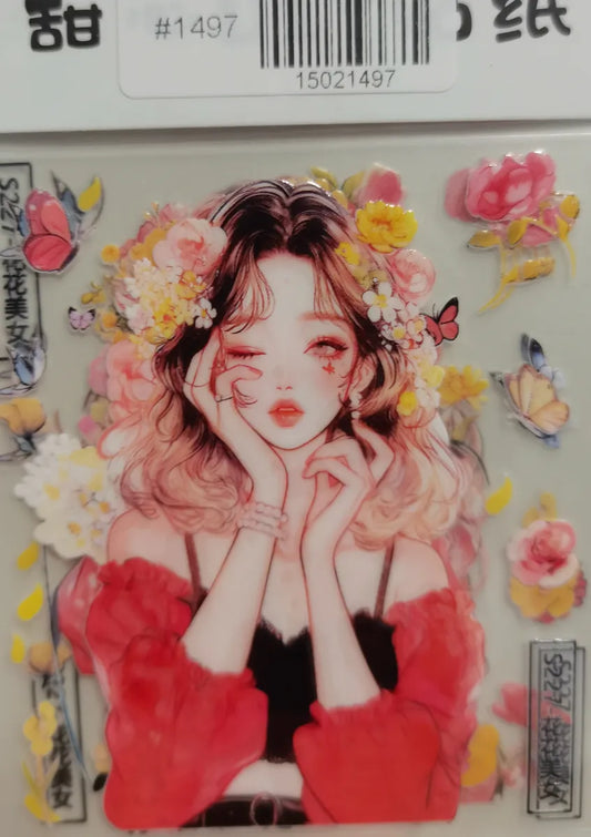 1497-Embossed Sticker