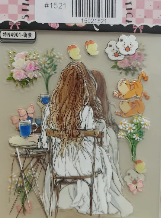 1521-Embossed Sticker