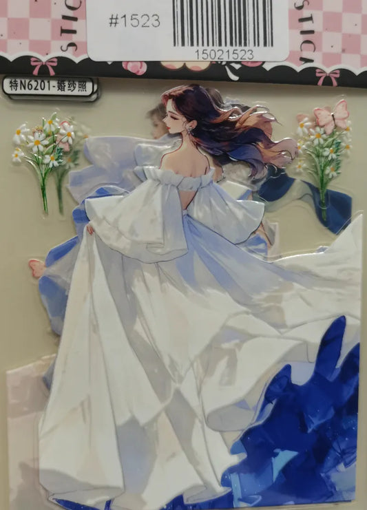 1523-Embossed Sticker