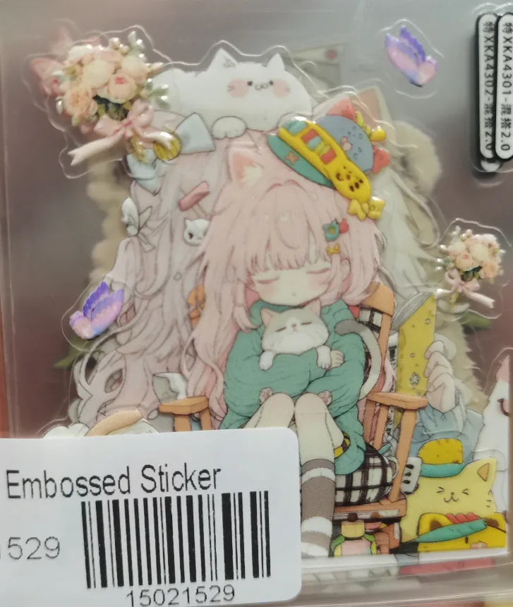 1529-Embossed Sticker