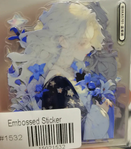 1532-Embossed Sticker