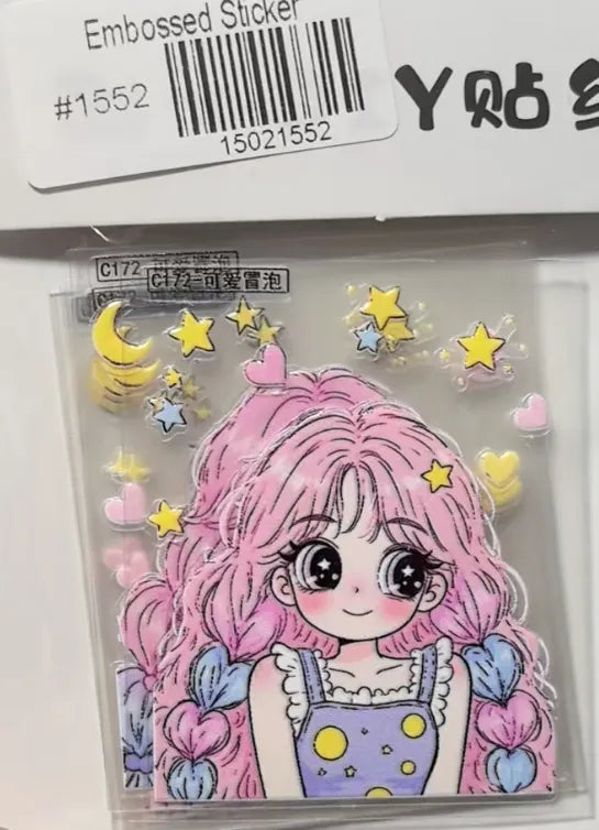 1552-Embossed Sticker