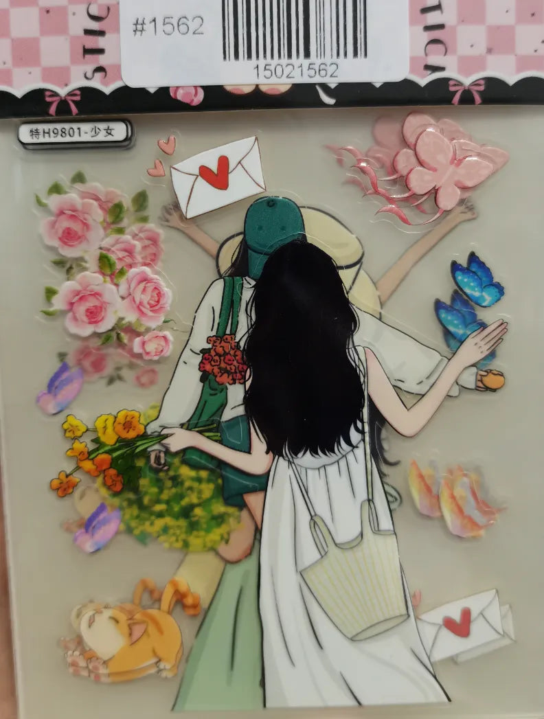 1562-Embossed Sticker