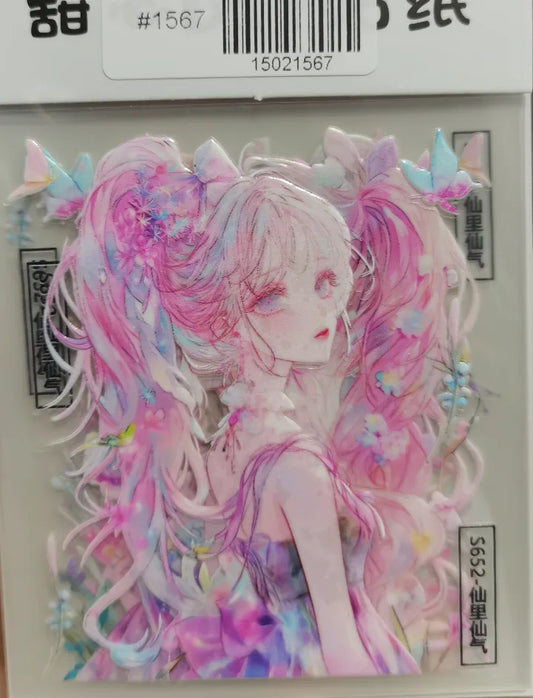 1567-Embossed Sticker