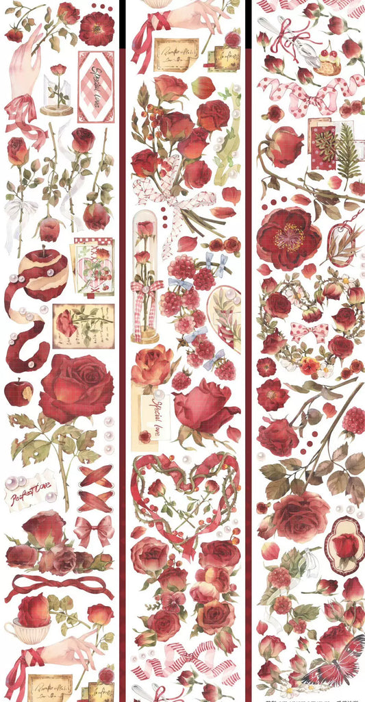 1644 - Flowers of Love 6x100cm Shell Luster PET Tape