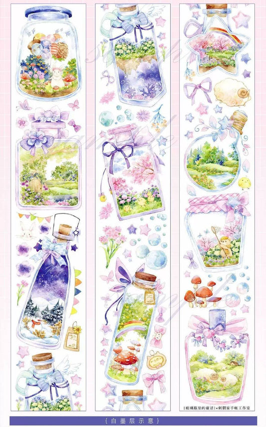 0841 - CUTE Bottle 6.5x100cm Iridescent PET Tape