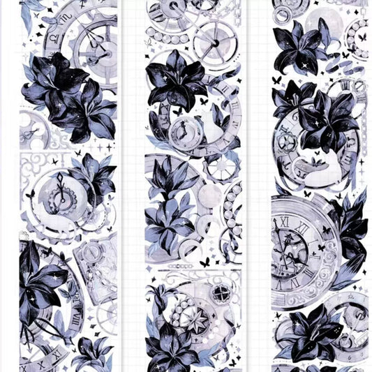 0081 - FLOWER Clock 6.5x100cm Shell Luster PET Tape