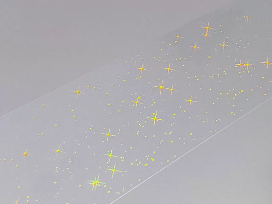 0391 - STAR 6x83cm Holographic Gold PET Tape