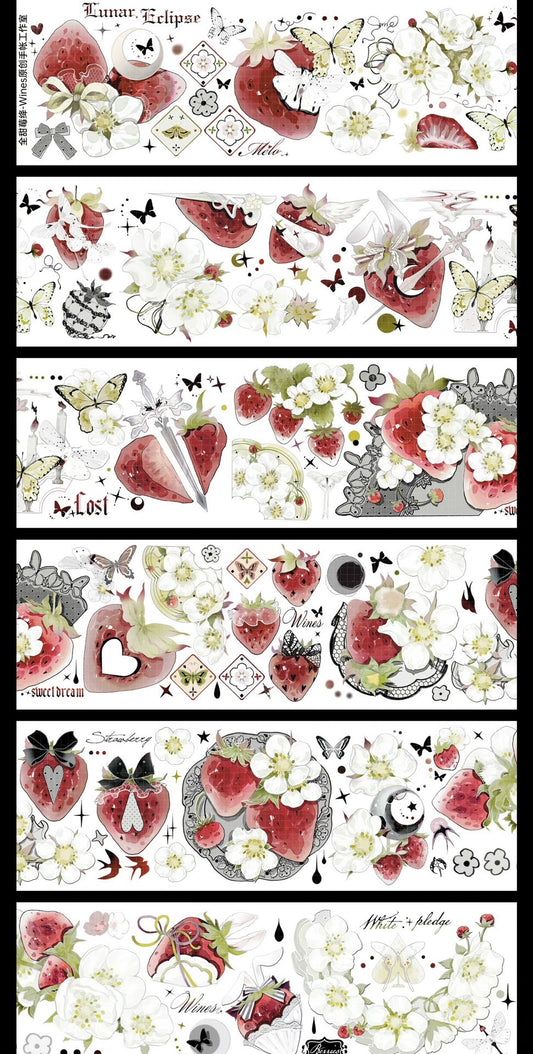 2314 - Red Strawberry 6x100cm Shell Luster PET Tape