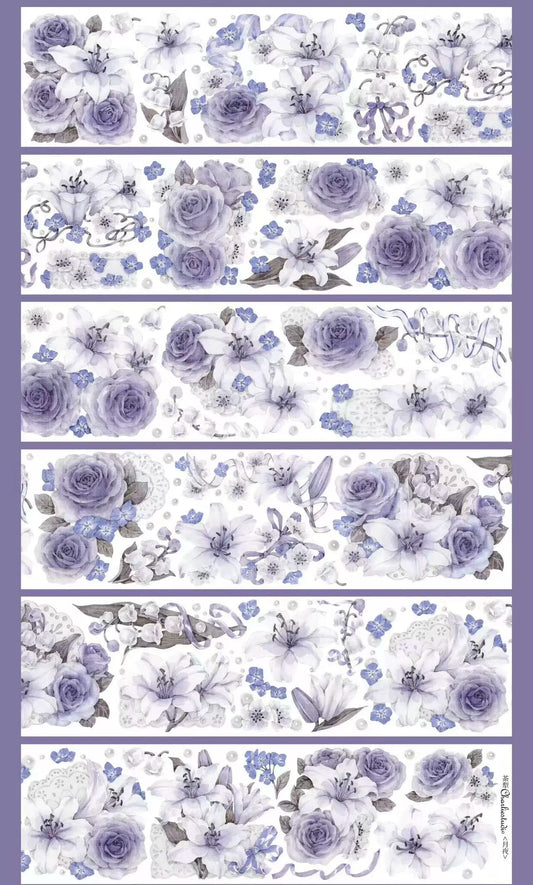 0021 - FLOWER Lily 6x100cm Shell Luster PET Tape