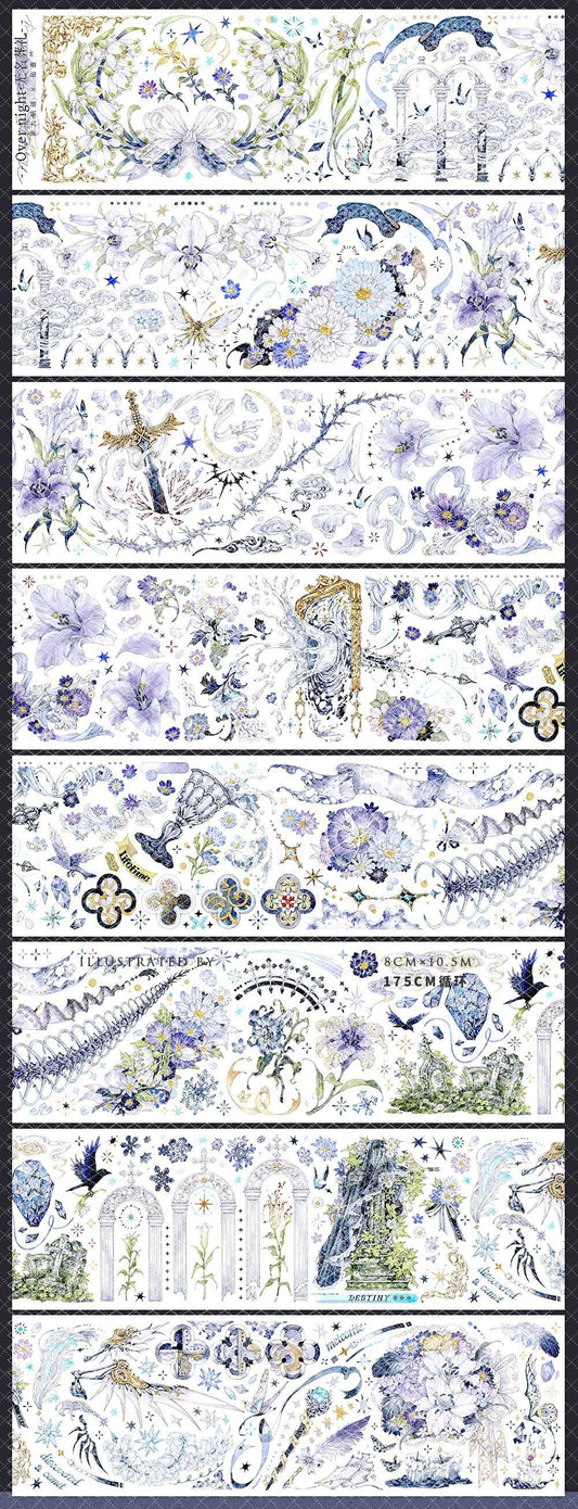 2862-NINTH FAIRWAY Studio-7.5x150cm Silver Shell Luster PET Tape