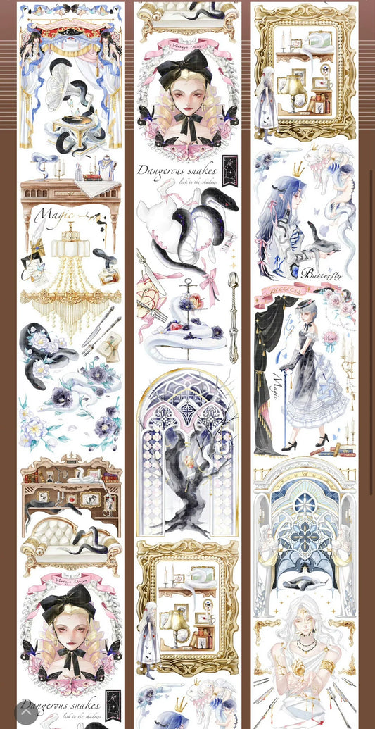 2917-Shine Studio-6.3x100cm Silver Shell Luster PET Tape