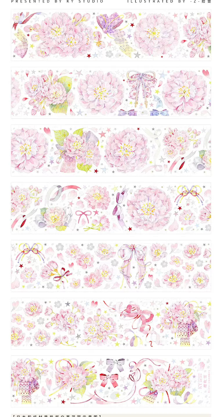 0361 - FLOWER 7x161cm Iridescent PET Tape