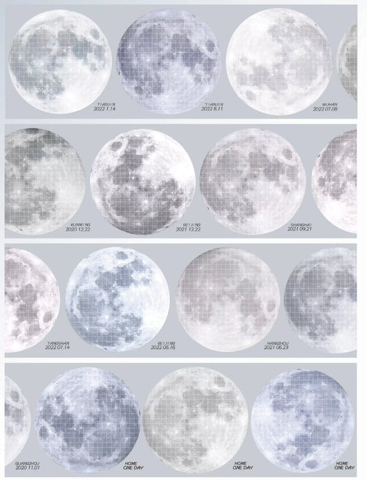 1058 - Actual Moons 8x100cm Iridescent PET Tape