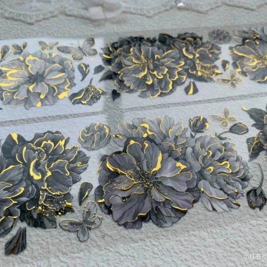 0657 - FLOWER 6x100cm Gold Foil PET Tape