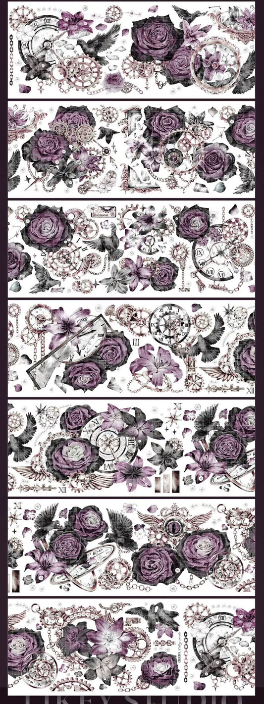 2383 - Steampunk Roses 7x100cm Shell Luster PET Tape