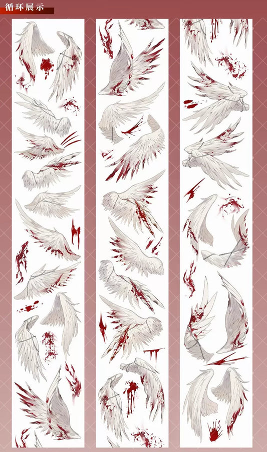 0446 - SINISTER Wing 6x100cm Hot Stamping Red PET Tape