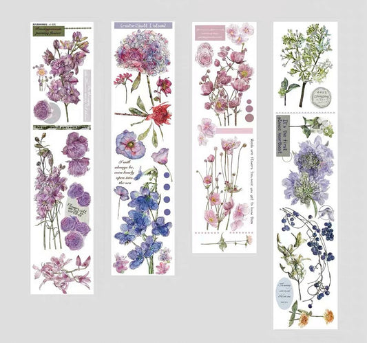 2439 - Large Flowers 6x100cm Glossy PET Tape