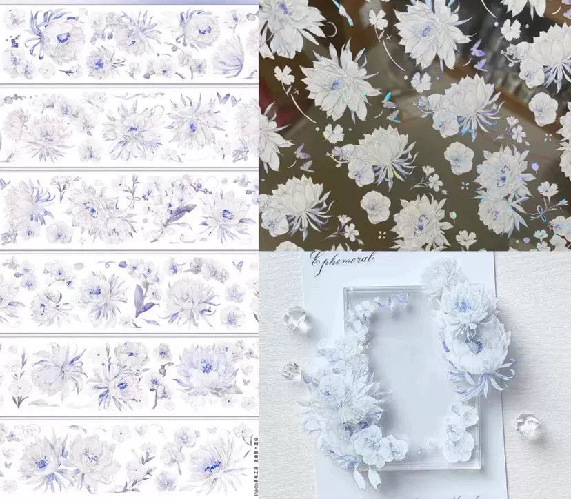 0109 - FLOWER 5.5x100cm Shell Luster PET Tape