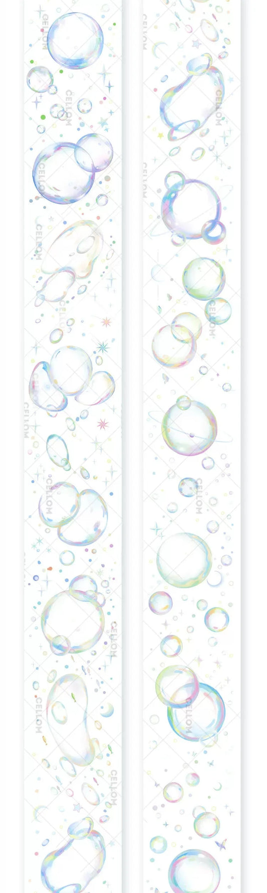 1048 - Bubble 6x100cm Galaxy Glow PET Tape