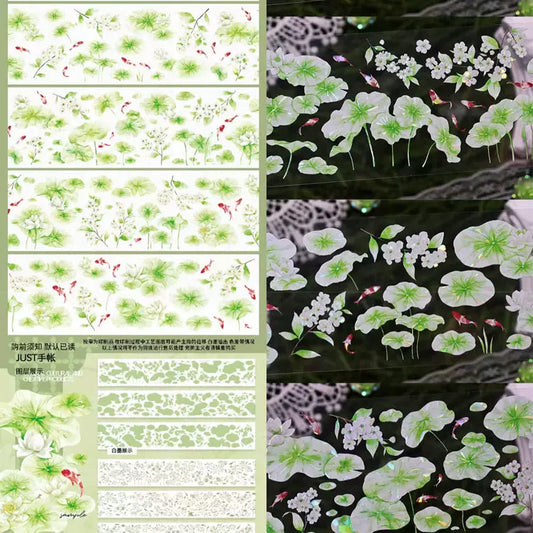 0541 - LOTUS LEAF 6.5x100cm Shell Luster PET Tape