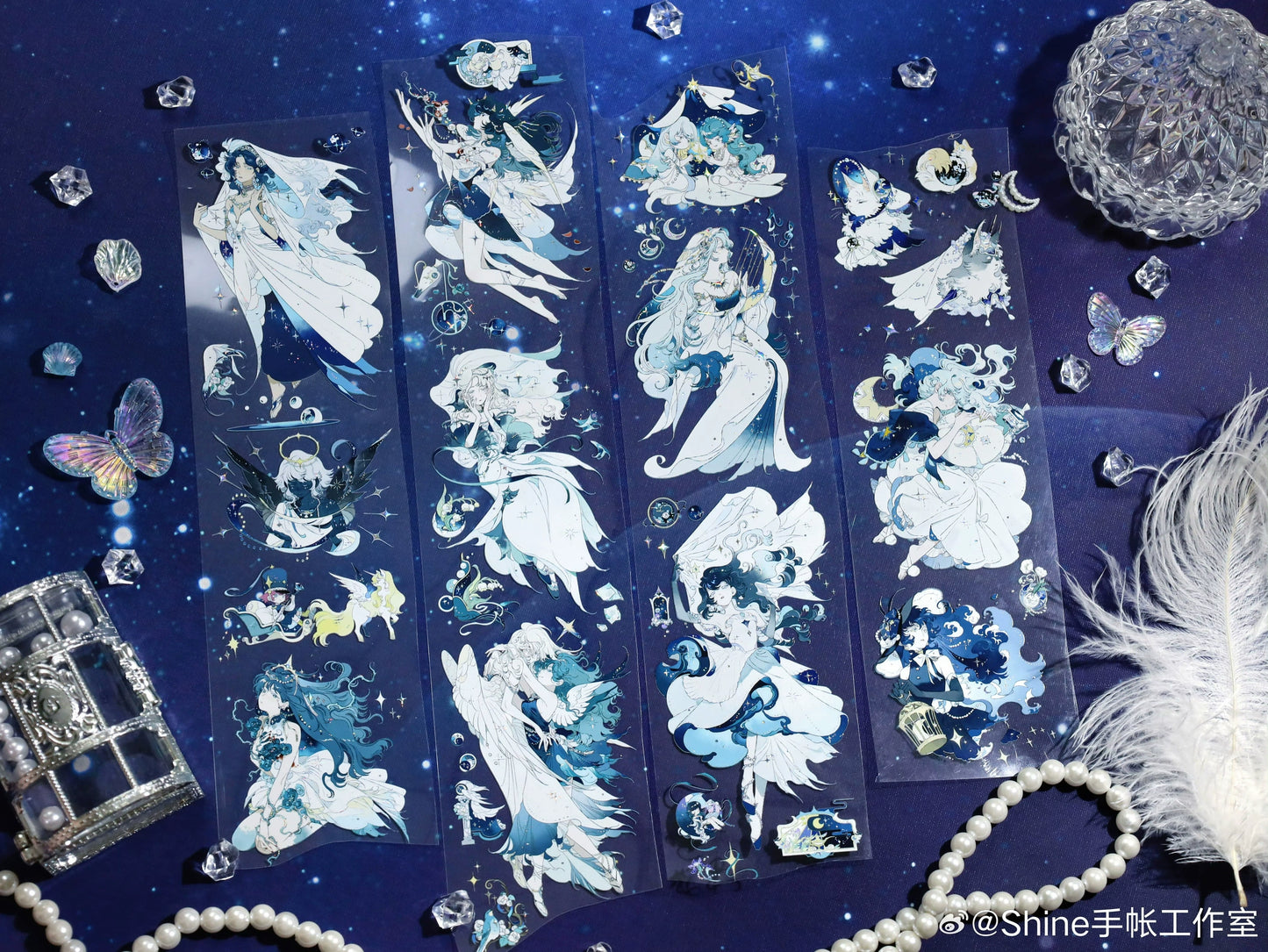 2057 - 6.5x100cm Silver Shell Luster PET Tape