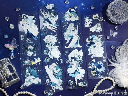 2057 - 6.5x100cm Silver Shell Luster PET Tape