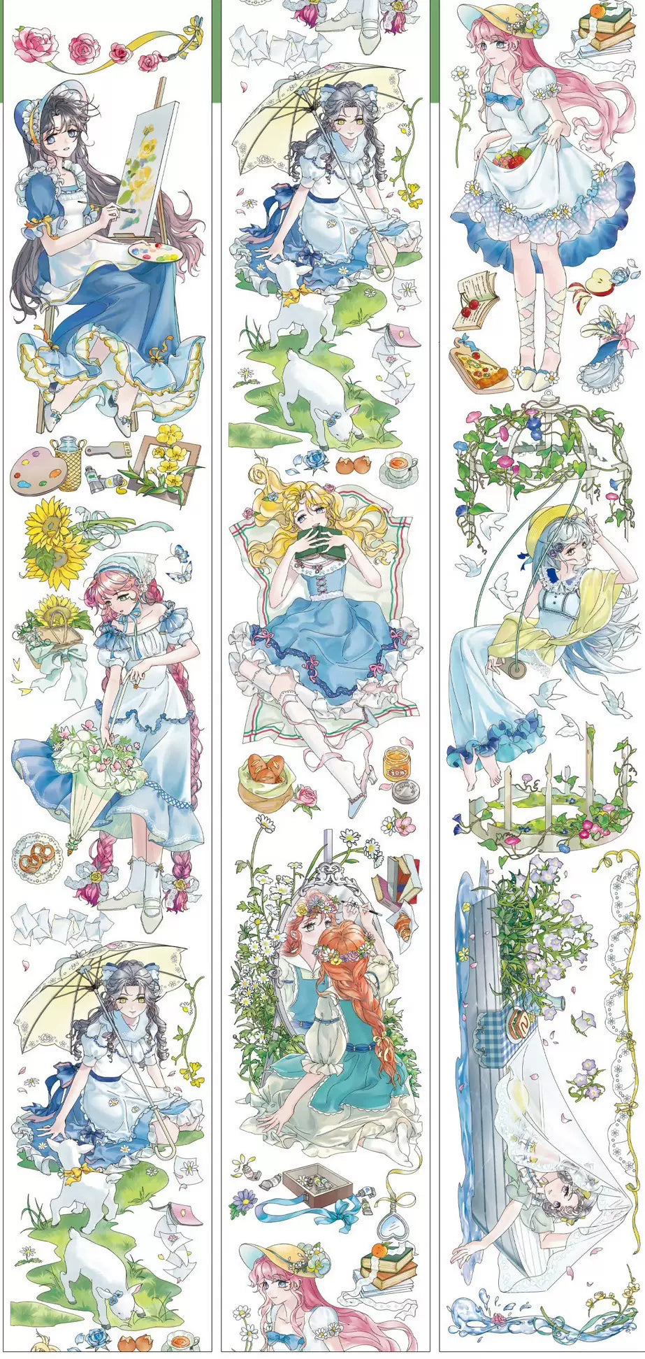 1358 - Garden Maiden Girls 6x100cm Shell Luster PET Tape