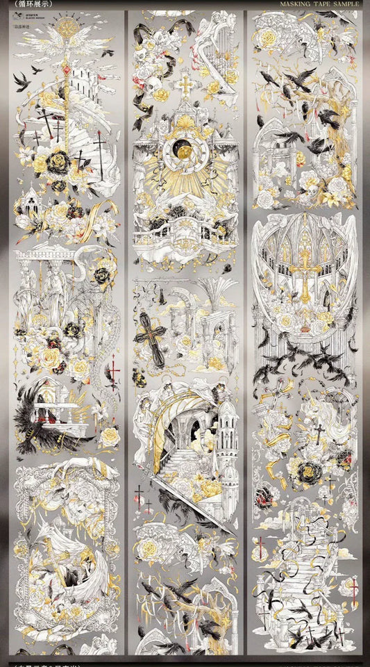 3033-Glacier Museum Studio-6.5x100cm Gold Shell Luster PET Tape